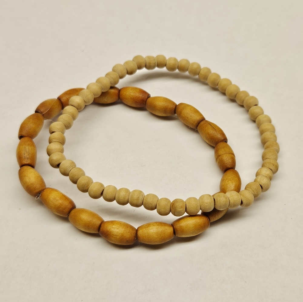 Wooden Bracelets and Necklace Bundle - Picture 2 of 7